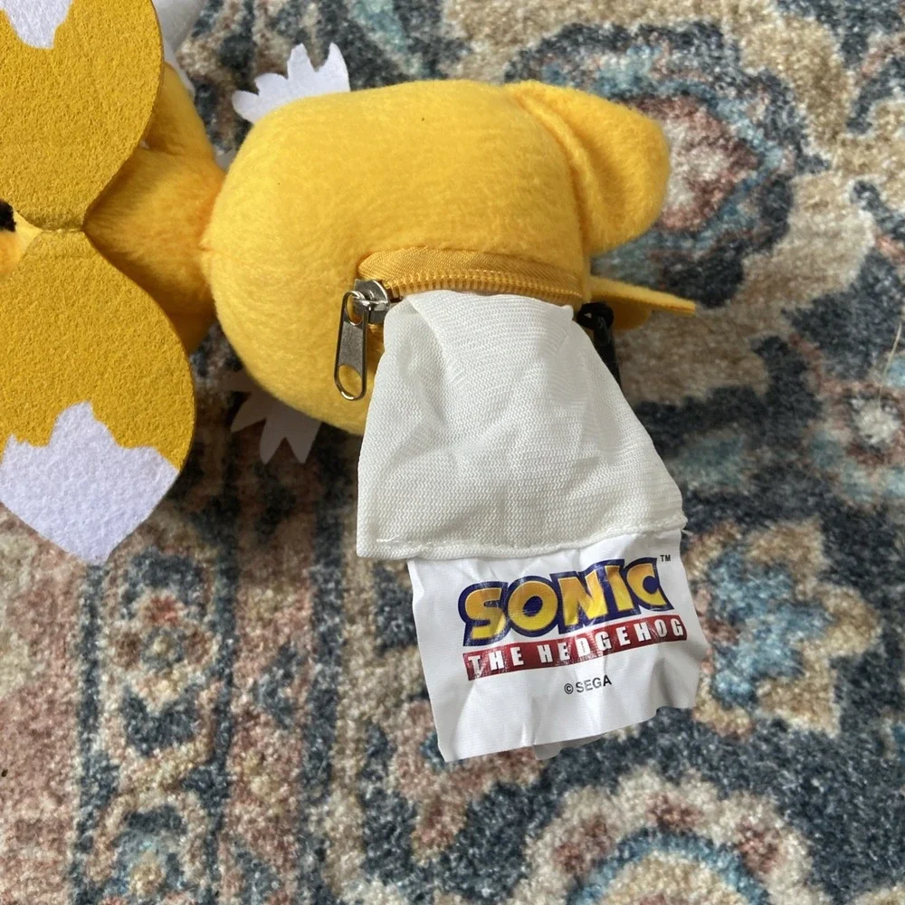 Sonic The Hedgehog Plush Figure Tails Keychain Clip‎ Charm Pouch Toy Mini